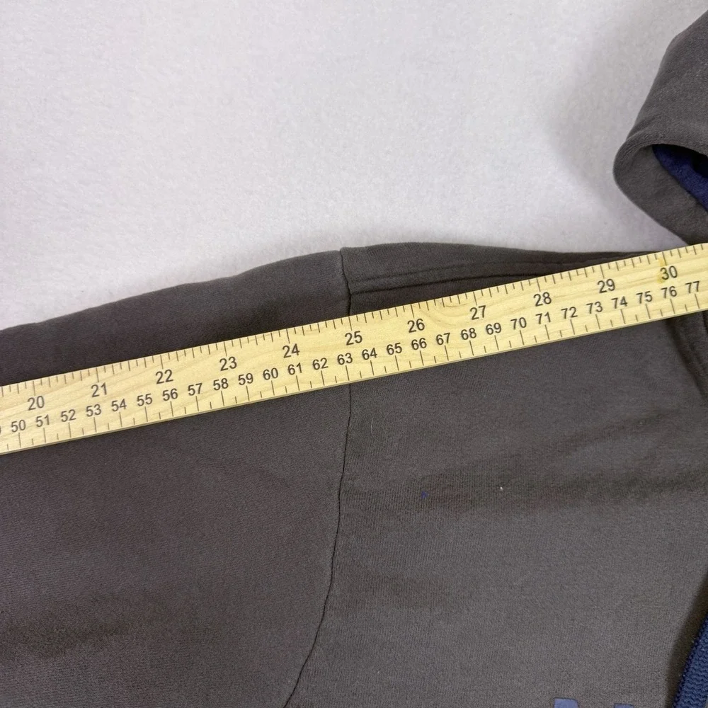 The North Face Men's XL Full Zip Hoodie Gray Blue Logo Sweatshirt Fall 2011 TB5Q